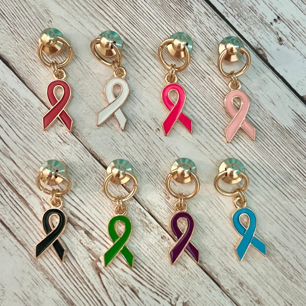 Watch Charm | Cancer Awareness Ribbon Charm | Ribbon Jewelry | Awareness Ribbon Jewelry | Ribbon Jewelry Watch Bands