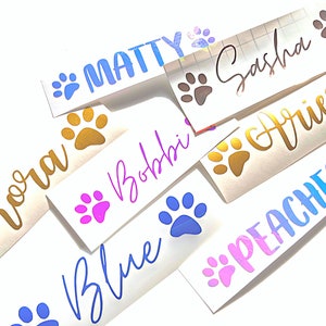 Vinyl Labels, Pet bowl labels, paw print Pattern, Pet Gift