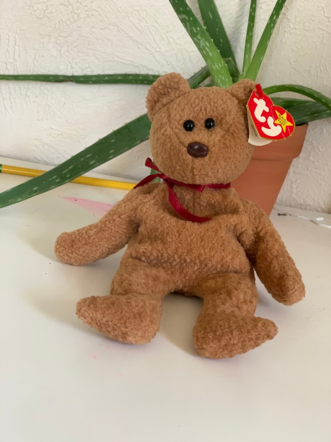 1996 curly Beanie Baby W/ Errors, PE Fill, Handmade in China - Etsy