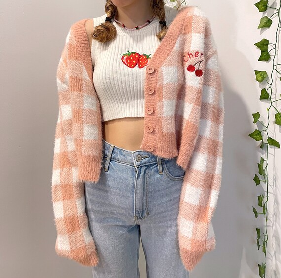 Cherry Cardigan Peach harry Styles 