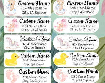 30 Custom Address Labels, Baby Shower