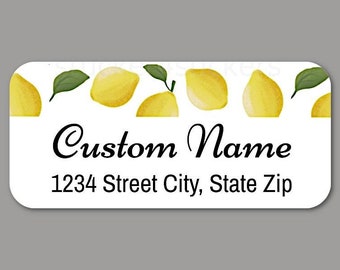 Personalized Address Labels: Fresh Lemon Design