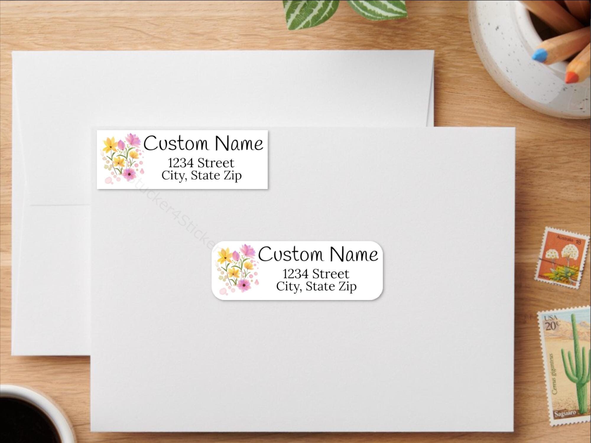 Inbox Labels Pretty Pretty Flower Address Labels - Etsy