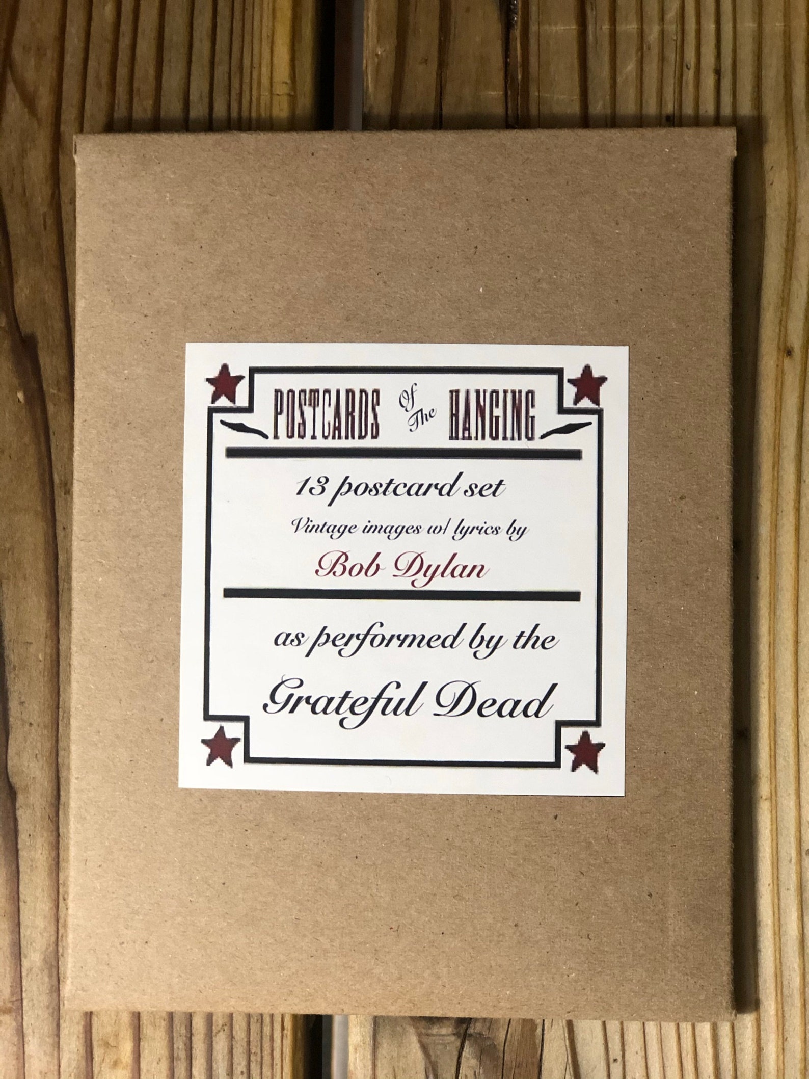 Postcards of the Hanging 13 Postcard Set Dylan Lyrics Etsy