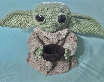 Crocheted Baby Grogu Doll: Handmade The Child