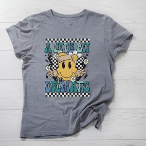 A Little Bit Dramatic Retro PNG, Kids Sublimation, Girl sublimation, png for girl, retro png,little girl png, toddler girl png, png