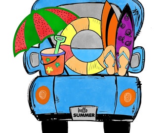 Strand-Sommer-PNG, Retro-Sommer-PNG für Sublimation, Kokosnussmädchen-PNG, Trendiges Sommerdesign, VSCO-PNG, Niedliche Ästhetik, Ästhetisches PNG