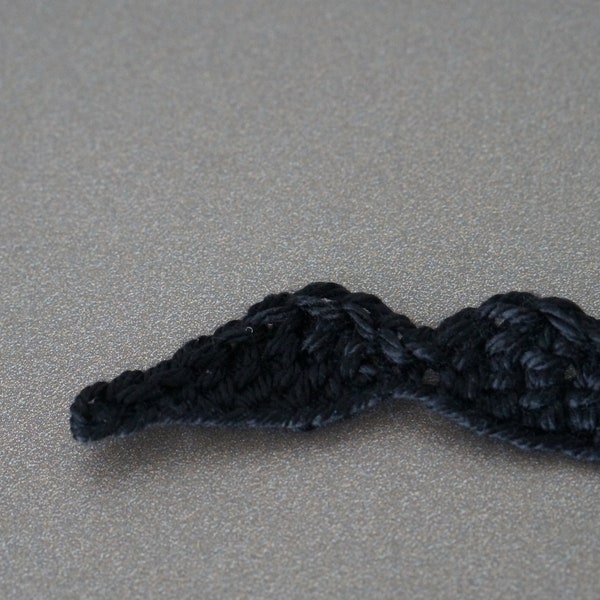 Crochet moustache applique PDF Pattern