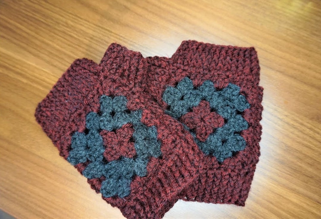 The Granny Square Wrist Warmer Pattern Etsy