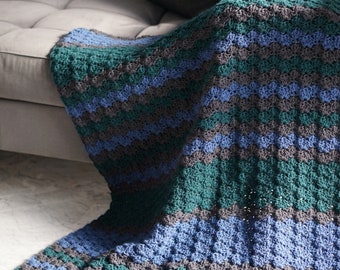 Shell stitch crochet blanket pattern