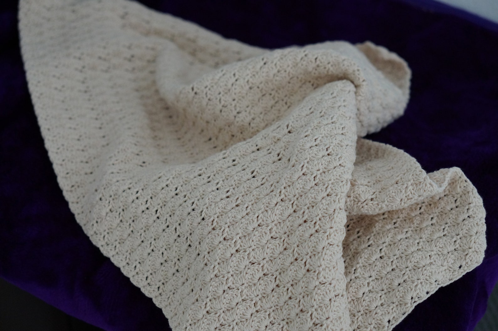 The Shell Stitch Rectangular Crochet Shawl Pattern - Etsy