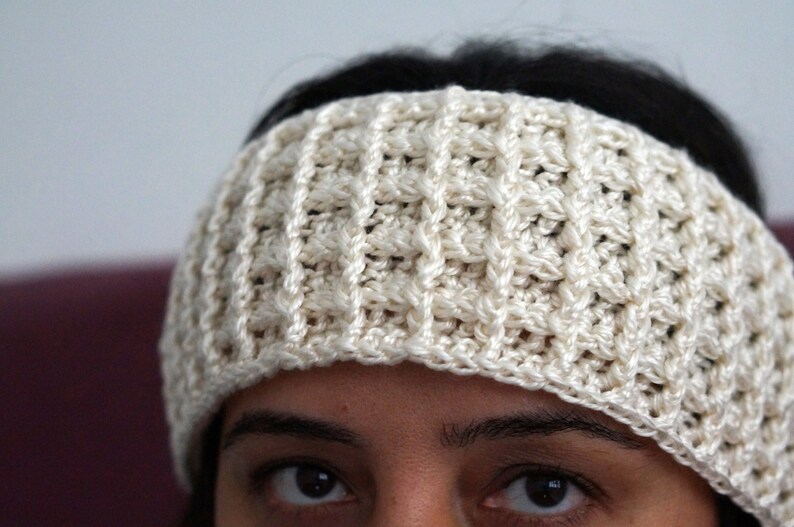 Ear Warmer Crochet Pattern. Waffle Stitch Ear Warmer Etsy