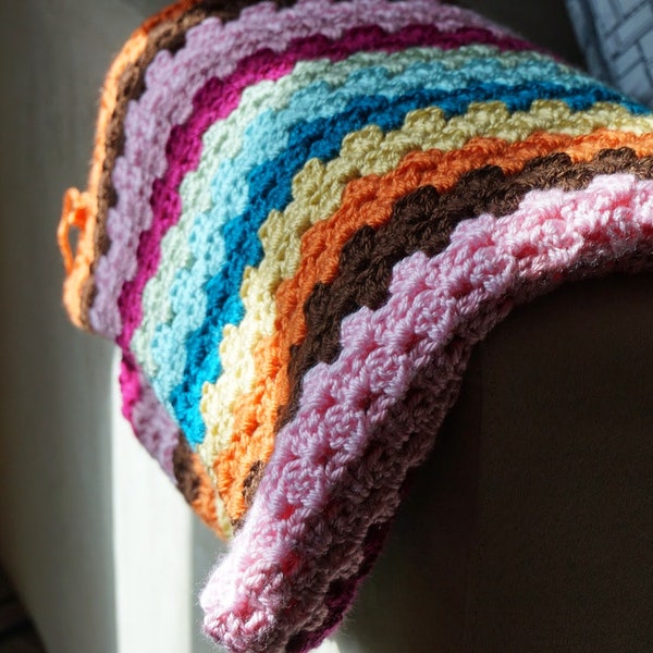 the granny stripes crochet blanket pattern