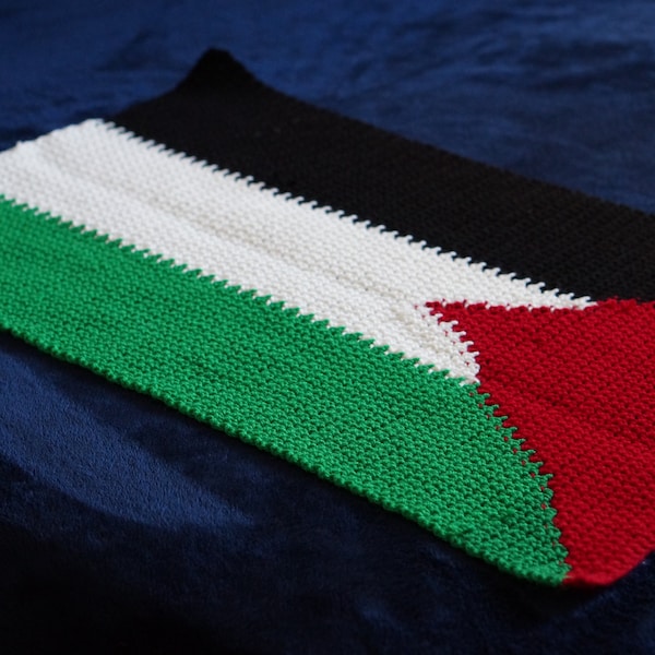 Patron drapeau palestinien au crochet