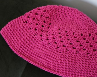 Granny stripes bucket hat crochet pattern