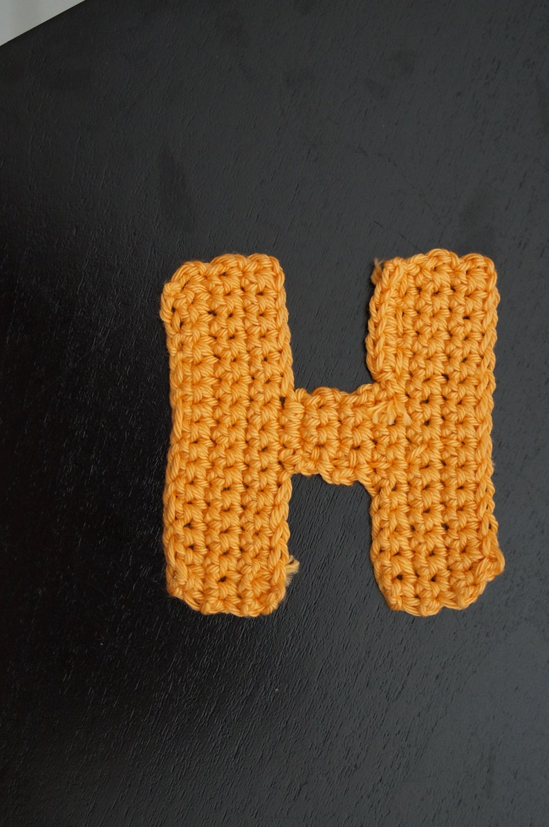 Crochet Letter H Pattern Etsy