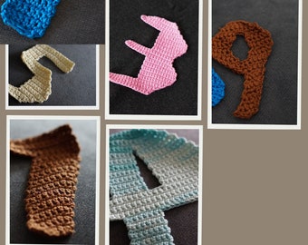 Crochet numbers patterns from 0 to 9