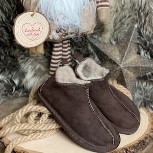 Follkee Kids Slippers House Shoes Handcrafted Wool 100% Leather