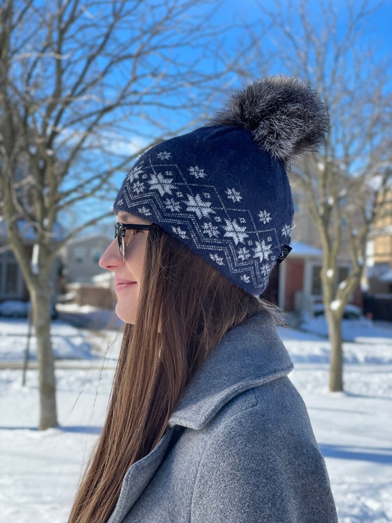 Bonnet D'hiver Uni Avec Pompon - Homme Et Femme, Doublure Polaire, Tricot Chaud, Pour Ski Et Neige (tour De Tête 54-60 Cm) - 9