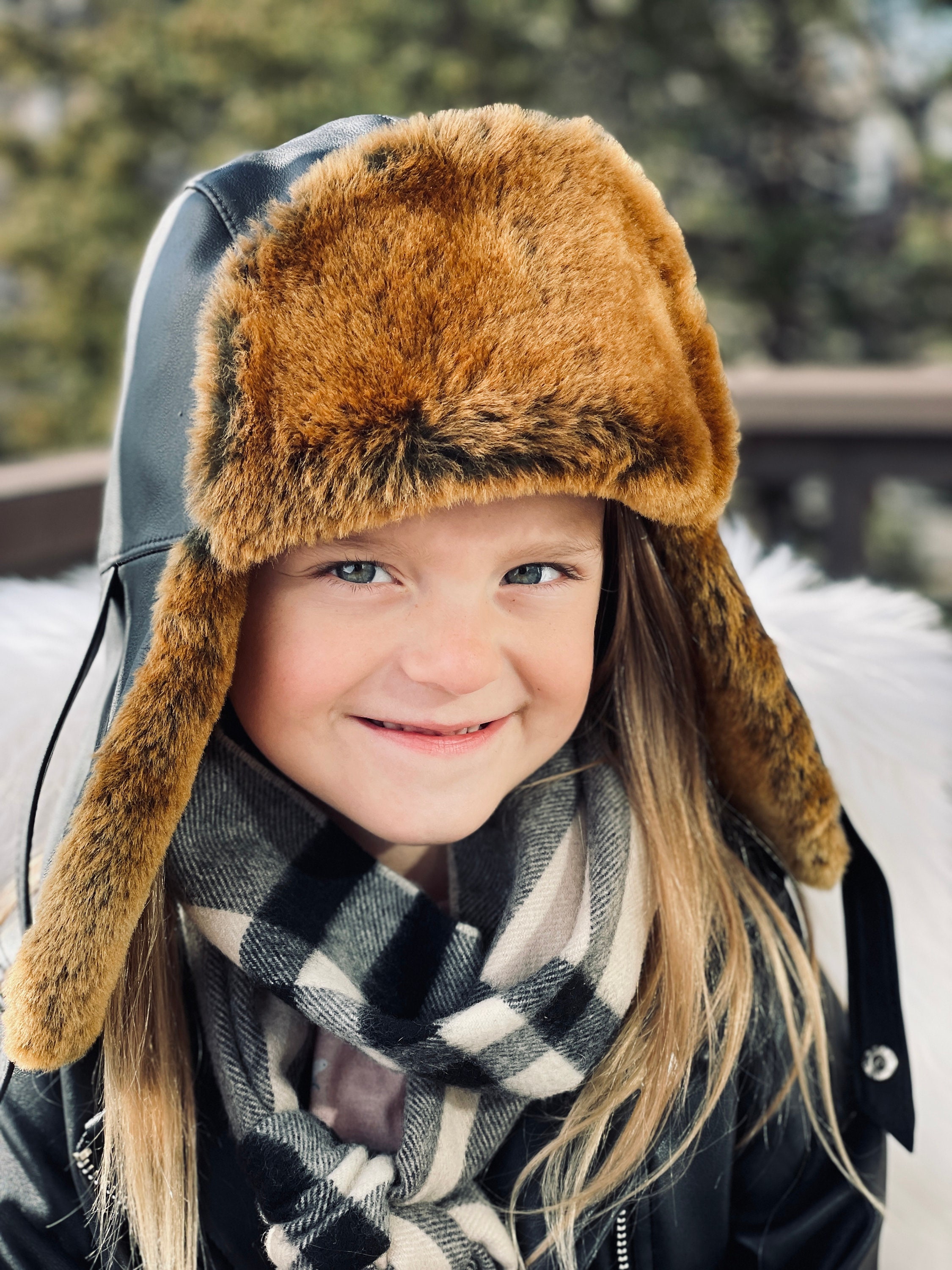 Follkee Kids Pilot Aviator Bomber Hat 