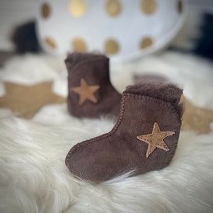 Follkee Children Slippers House Shoes Handcrafted Wool 100% Leather