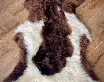 Genuine British Jacob Sheepskin Rug | All Natural Sustainable and Handcrafted Product