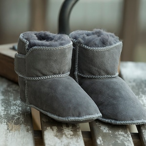 Follkee Children Slippers House Shoes Handcrafted Wool 100% Leather