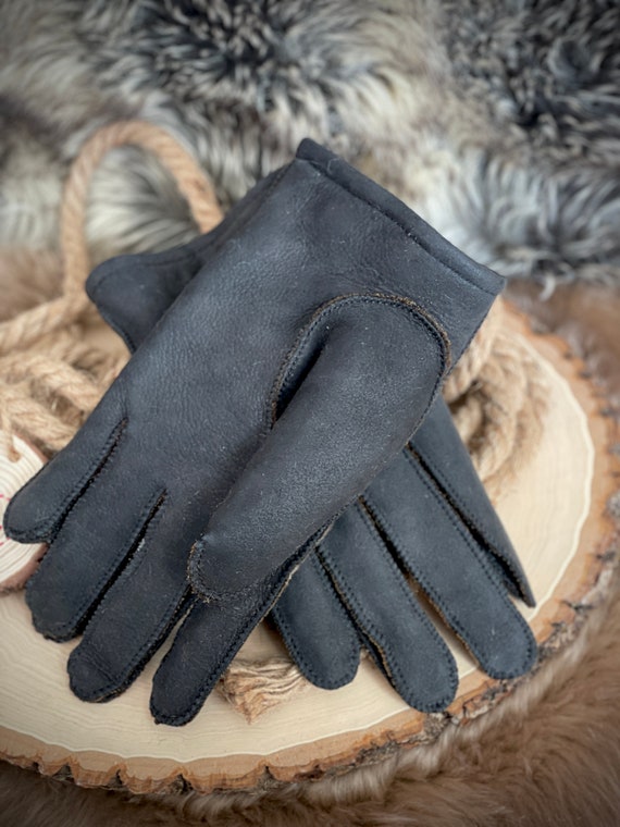 Wool lined leather gloves men deals