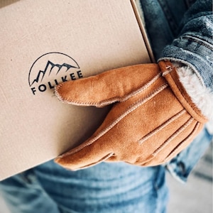 Men's Premium German Merino Sheepskin Leather Gloves – Wool Lined & Handmade