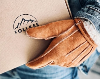 Men's Premium German Merino Sheepskin Leather Gloves – Wool Lined & Handmade