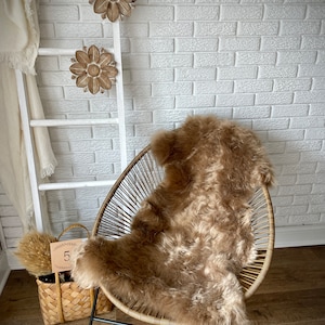 Follkee  Sheep Skin Rug, Iceland Merino Premium Quality Gold