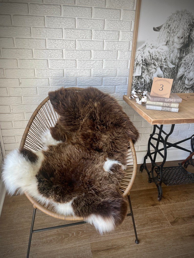 Sheep Skin Rug Table Genuine British Jacob Sheepskin Rug | All Natural Sustainable and ...