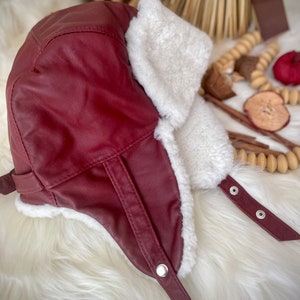 Pilot Aviator Bomber Hat Sheepskin Wool Lined Handcrafted Sustainable Trendy