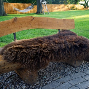 Follkee Beautiful Brown Iceland SHEEPSKIN rug Sheepskin Throw Fur Rug Sheepskin Rug throw, natural sheepskin, real sheepskin rug