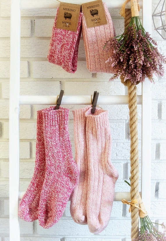 Chaussettes en laine mérinos pour femme