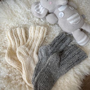 Kids Hand Knitted 100% Organic Sheep Wool  Socks, Kids Warm Socks, Wool Socks size kids