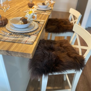 Chair Pad Stool Pad | Scandinavian Decor | Seat Pad Brown | Icelandic Style | Trendy | Cozy