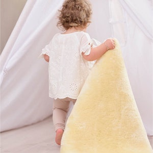 Nursery Sheepskin Medical Sheepskin Rug| Natural Healthy Relugan Sheepskin Throw| Baby Throw| ECO Sheepskin Fur| Hypoallergenic Sheepskin