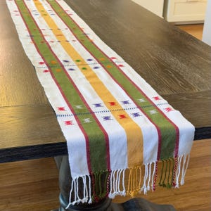 Handloomed Table Runner from Thailand 12”x80” | Handmade Table Runner | Handloomed Fabrics | Tribe Clothing | Waist-loomed Fabric | Pakakayo
