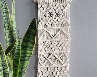 Easy Macrame Wall Hanging Pattern, Knot Guide (PDF Pattern)