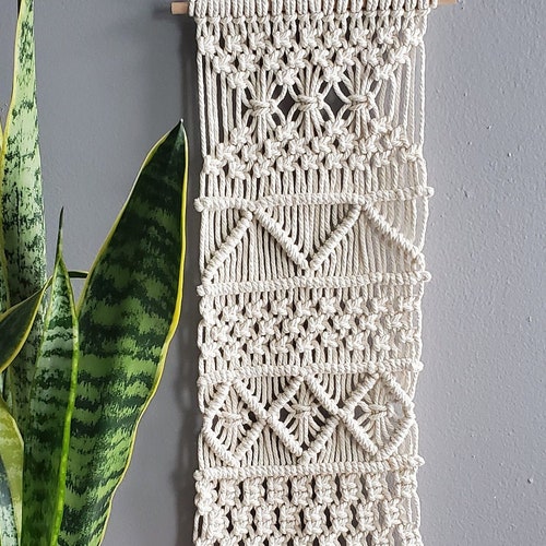 Easy PDF Pattern Macrame Wall Hanging Stepbystep Tutorial Etsy