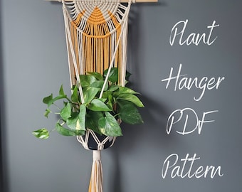 Mönster för makraméblomhängare – steg-för-steg PDF-handledning