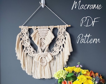 PDF-patroon - Macrame-wandhanger - Stap-voor-stap handleiding met afbeeldingen