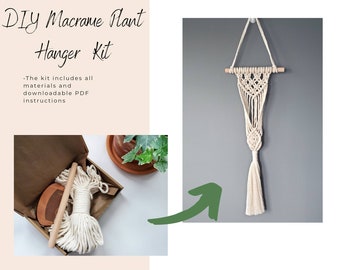Macrame Plant Hanger DIY Kit and Tutorial - Etsy