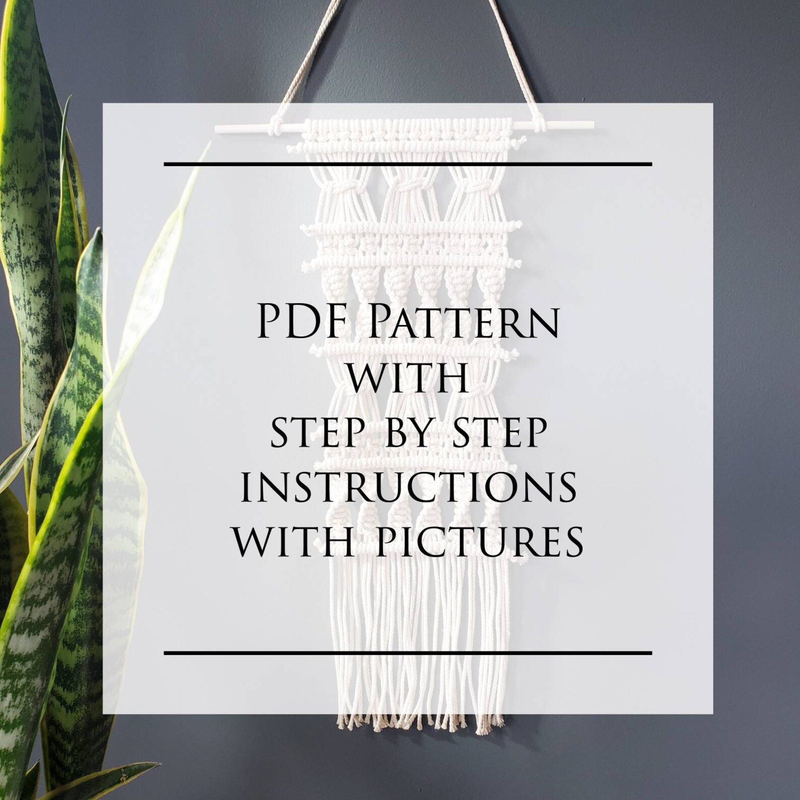 Easy PDF Pattern Macrame Wall Hanging, Step-by-step Tutorial Including ...