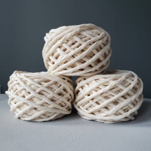 Macrame cord  - Single strand - 4-5 mm - 80ft - Macrame cord - 100% cotton yarn - mini spool - macrame rope