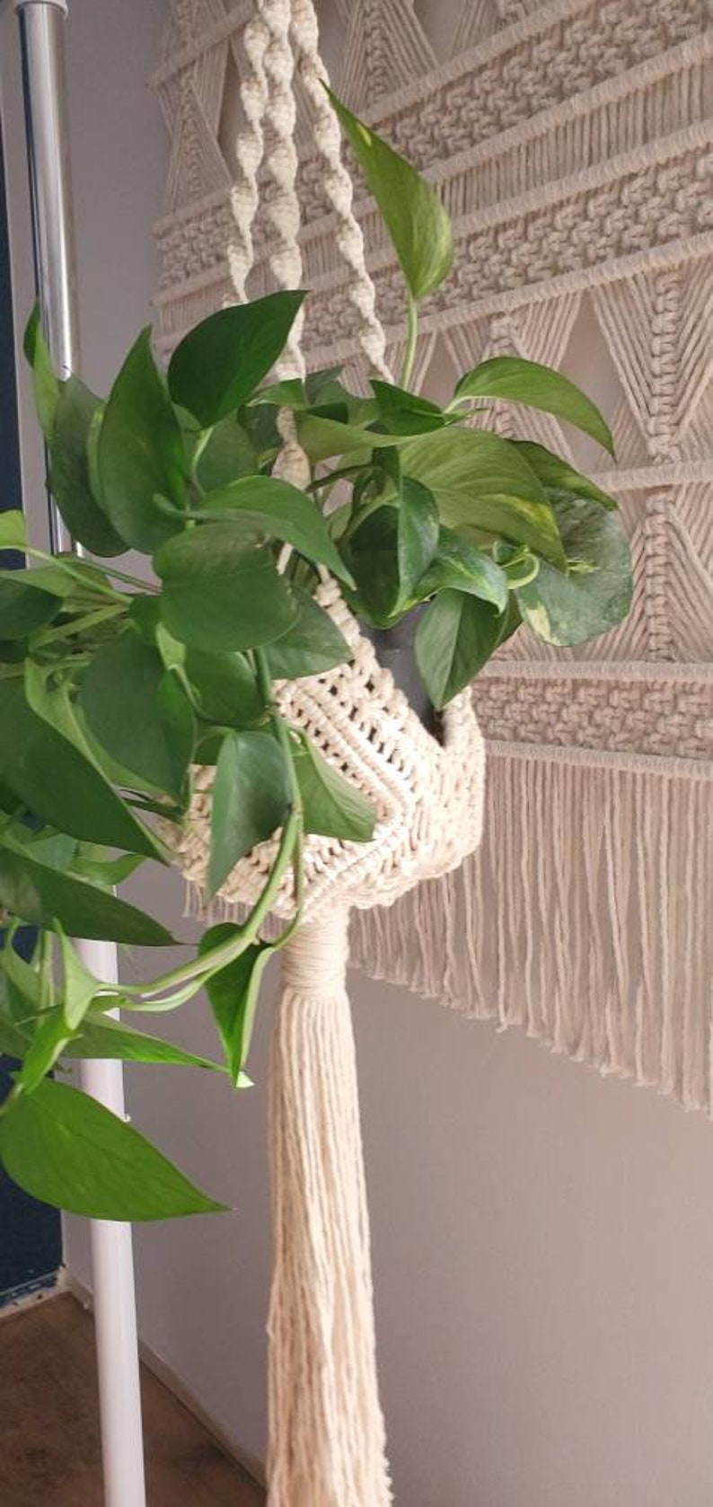 Macrame Plant Hanger Pattern Macrame Hanging Planter PDF Tutorial with pictures, step-by-step guide and knot guide for beginners image 3