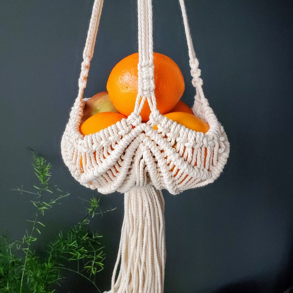Macrame Pattern Macrame Hanging Fruit Basket/plant Hanger