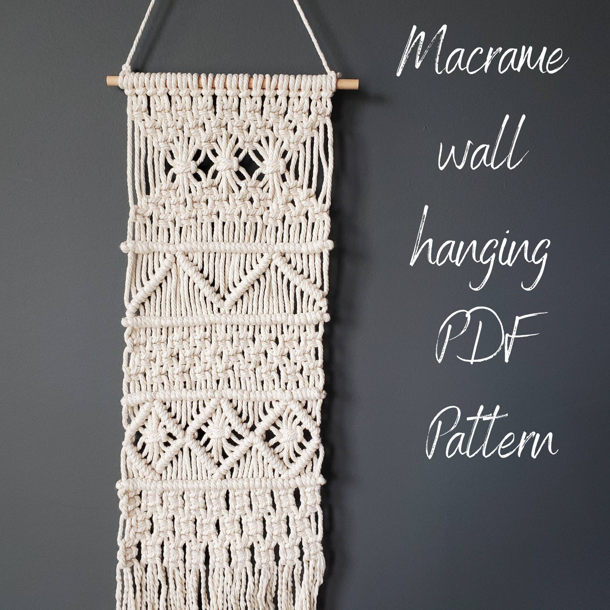 Easy Macrame Pattern Macrame Wall Hanging Step-by-step Guide | Etsy
