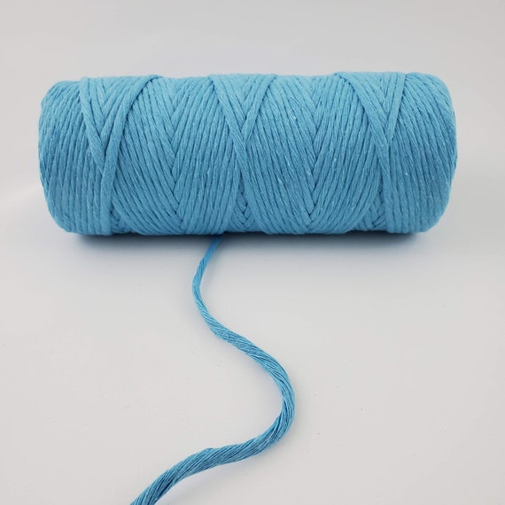 Light Blue Macrame String, 3mm Single Strand 327 Feet Macrame Cord